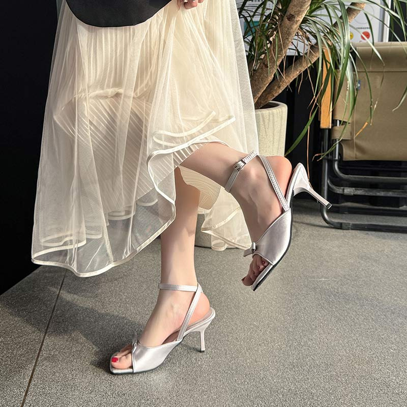 Women's summer sandals with exquisite and beautiful fairy style with skirt, strap stilettos