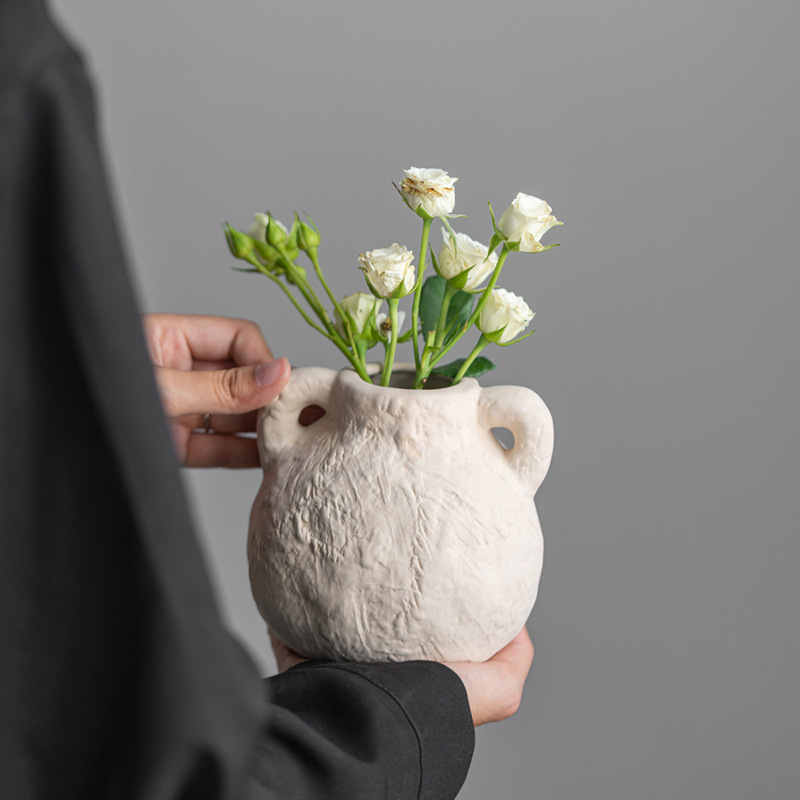 Wind stone pattern ceramic small vase home decoration crafts small amount