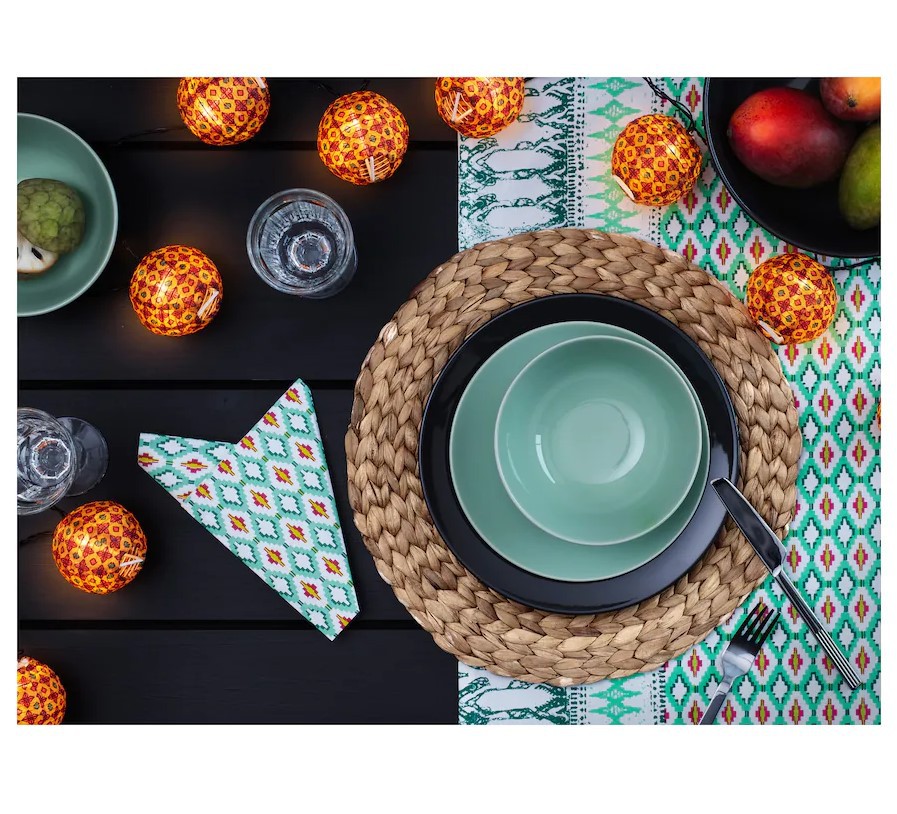 Japanese hand-woven water hyacinth straw weaving round placemat partition coaster mat dining table anti-scalding bowl pot mat